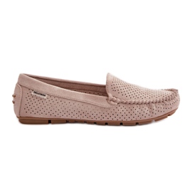 Mocasines Calados Mujer Beige Claro Rasirna