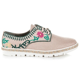 Kylie Zapatos de mujer con bordado rosa