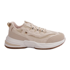 Zapatos Deportivos Zapatillas De Piel Ecológica Beige Verilisse