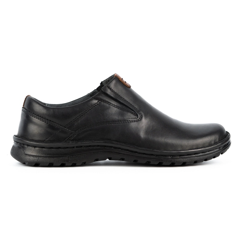 Kampol Zapato slip-on de piel para hombre 12KAM negro
