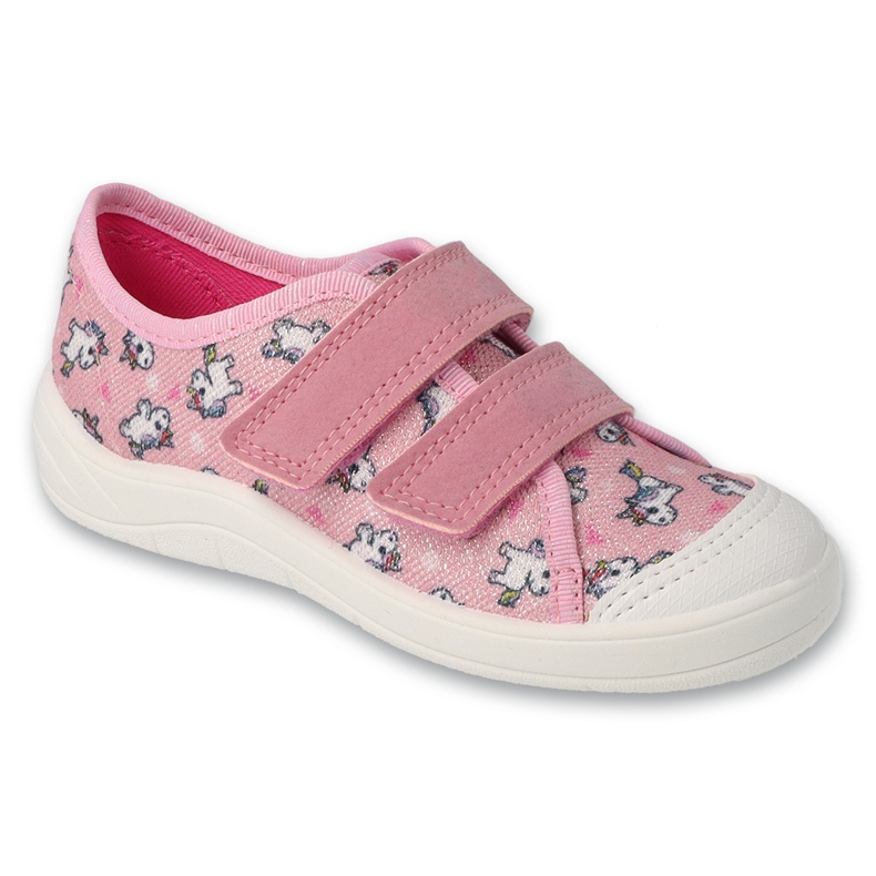 Pantuflas infantiles befado con velcro 772X011 rosa rosado
