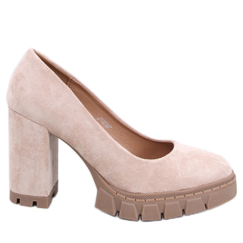 Zapatos de tacón y plataforma Angela Khaki beige