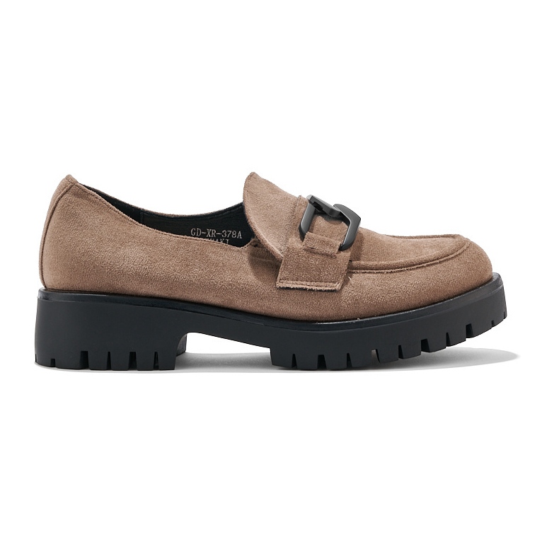 Mocasines mujer ante beige