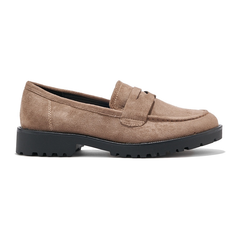Mocasines mujer ante beige