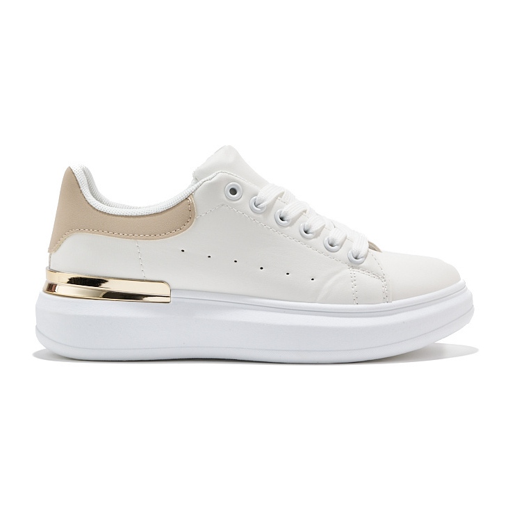 Zapatillas deportivas clásicas blancas. blanco