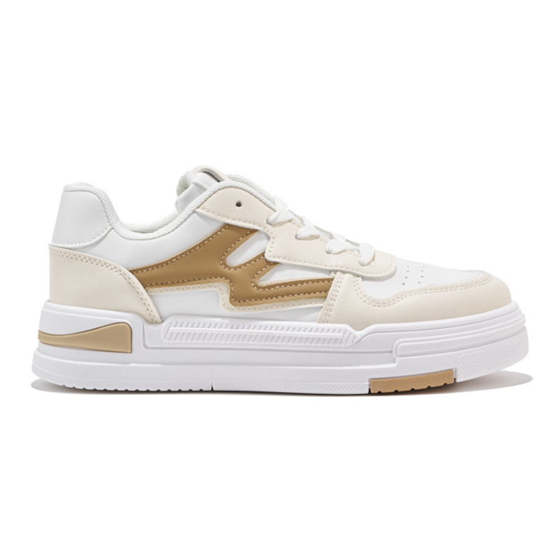 Deportivas plataforma blancas y beige