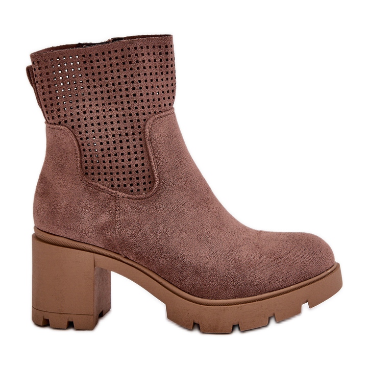 Jezzi Botines De Mujer Con Tacón Alto, Cierre Con Cremallera, Ante Ecológico Marrón Rashmi Jezzi Botines De Mujer Con Tacón Alto, Cierre Con Cremallera, Ante Ecológico Marrón Rashmi