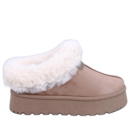 Botas de nieve cortas con pelo Yogi Khaki beige