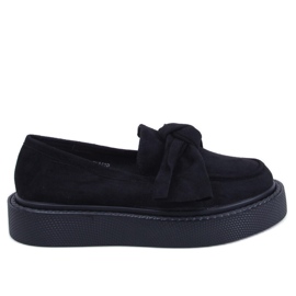 Mocasines Tempelton de ante negro con lazo