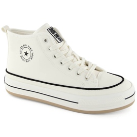 Zapatillas de mujer con plataforma, ligeramente aislantes, blancas Big Star OO274061 blanco