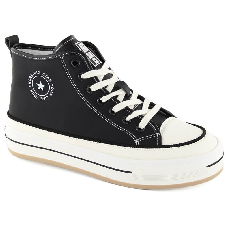 Zapatillas de mujer con plataforma, ligeramente aislantes, negras Big Star OO274062 negro