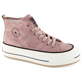 Zapatillas altas de mujer ligeramente aislantes rosa Big Star OO274068