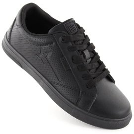Calzado deportivo para hombre fabricado en piel ecológica, negro Big Star OO174021