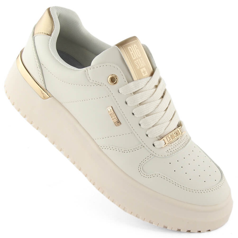 Deportiva mujer cordones beige Big Star OO274757
