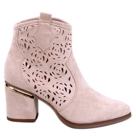 Donovan Botín tacón calado beige