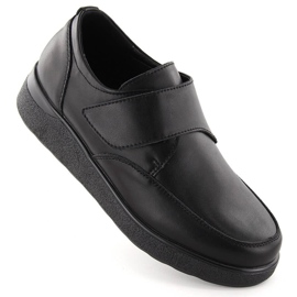 Zapatos de mujer de piel con velcro, negro, T.Sokolski J24-441