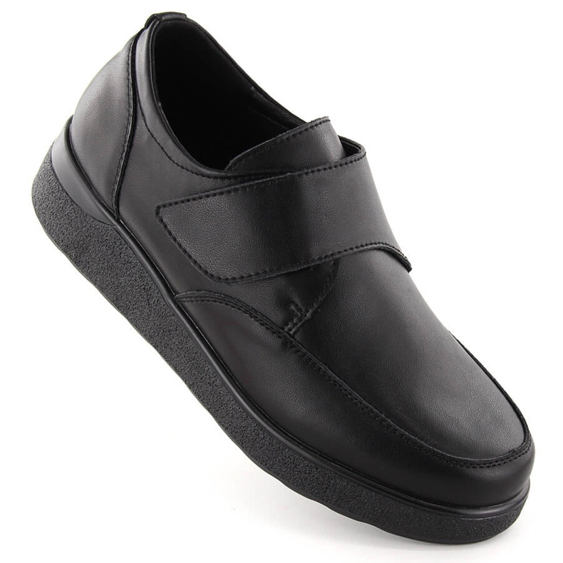 Zapatos de mujer de piel con velcro, negro, T.Sokolski J24-441
