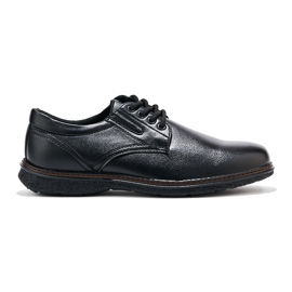 Zapatos negros con cordones para hombre.