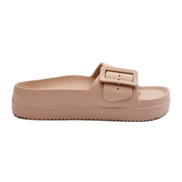Chanclas de Mujer de Espuma con Plataforma y Hebilla Big Star NN274A666 Beige Chanclas de Mujer de Espuma con Plataforma y Hebilla Big Star NN274A666 Beige