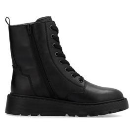 Botas de mujer de piel con aislamiento Rieker negro 70401-00 Botas de mujer de piel con aislamiento Rieker negro 70401-00