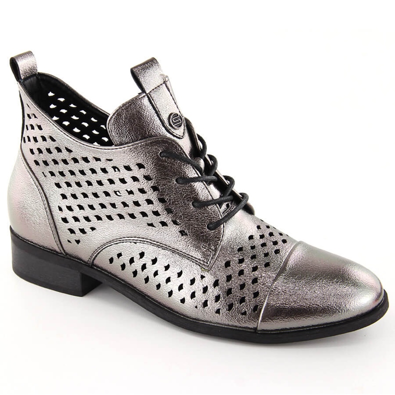 Botines mujer calados plateados Potocki SZ12091 plata Botines mujer calados plateados Potocki SZ12091 plata