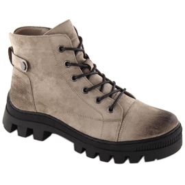Botines caqui de mujer Potocki SZ12168 verde
