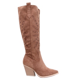 Botas cowboy caladas Taylor Camel marrón