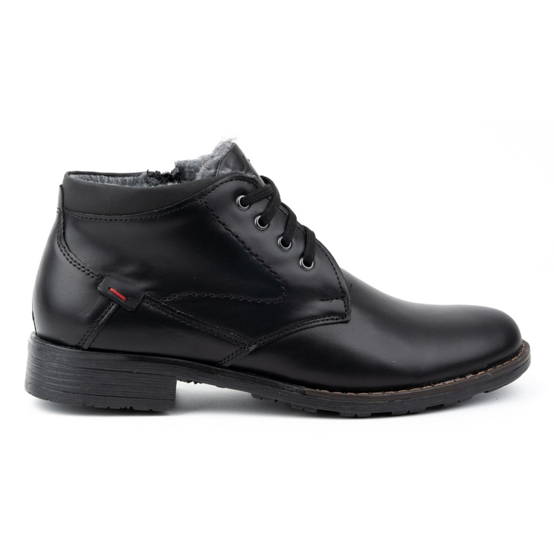 Polbut Zapatos de invierno hombre piel C16S negro con negro