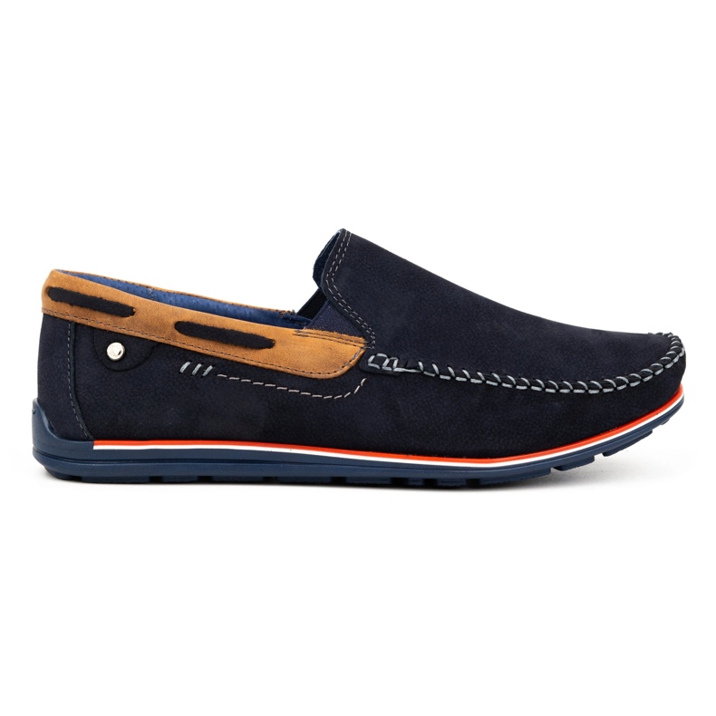 KOMODO Mocasines de hombre en piel 920K, azul marino