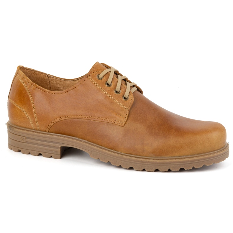 Polbut Zapato trampero hombre piel 2120 rojo naranja