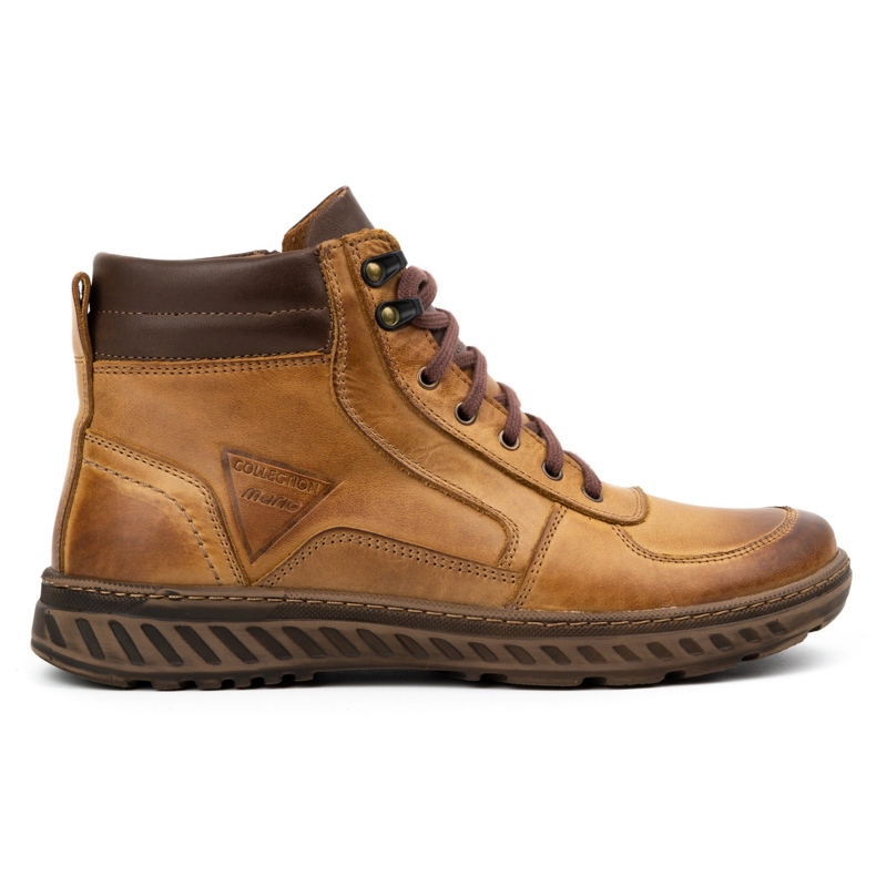 Olivier Zapatos de invierno para hombre, botas de piel, 950MP, rojo marrón Olivier Zapatos de invierno para hombre, botas de piel, 950MP, rojo marrón