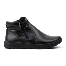 KOMODO Botas Chelsea anchas de invierno para hombre, botas de piel, 925K, negro