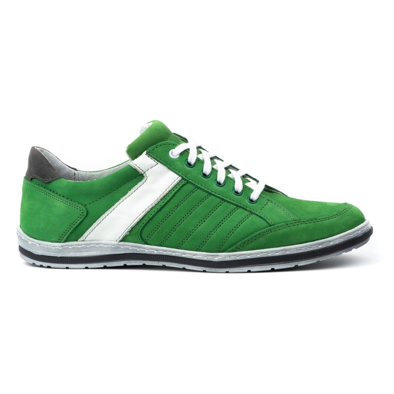 KOMODO Zapatos de hombre fabricados en piel 236K verde.
