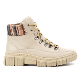 WASAK Botines mujer invierno piel 0698W, beige