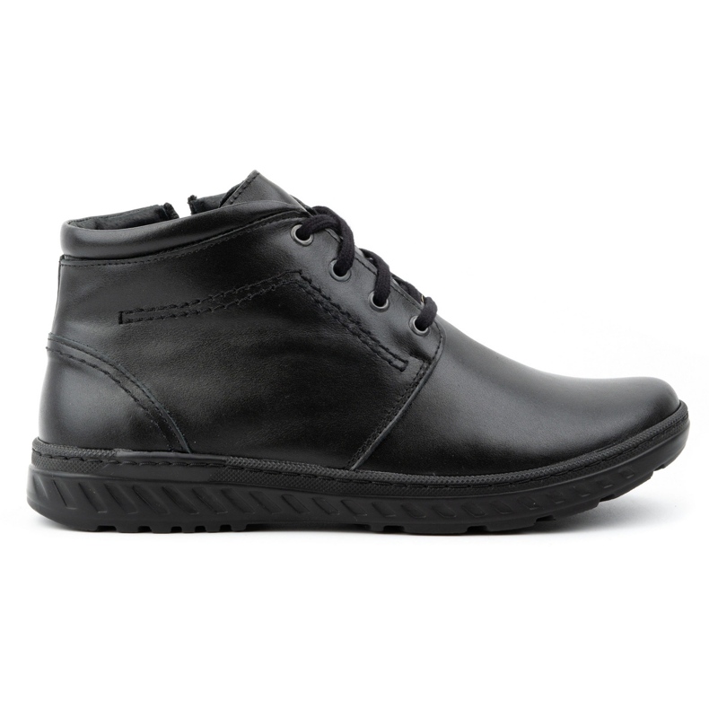 KOMODO Botín hombre invierno ancho piel cordones 926K Negro KOMODO Botín hombre invierno ancho piel cordones 926K Negro