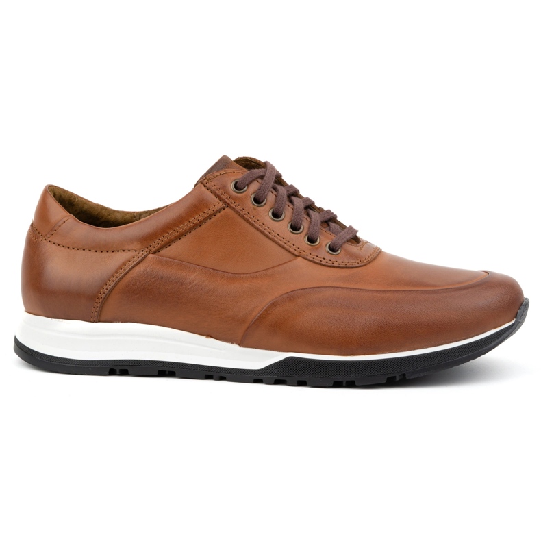 Olivier Calzado casual deportivo hombre piel 902KNT Axe marrón