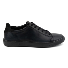 Olivier Zapatos con cordones para hombre en piel 472KNT, negro