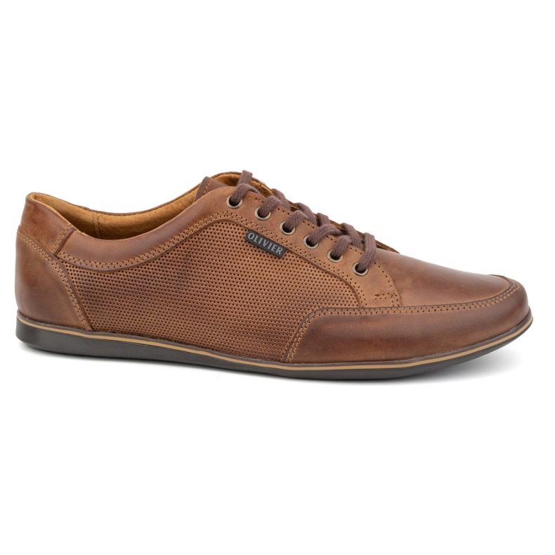 Olivier Zapatos casual hombre piel 410KNT marrón