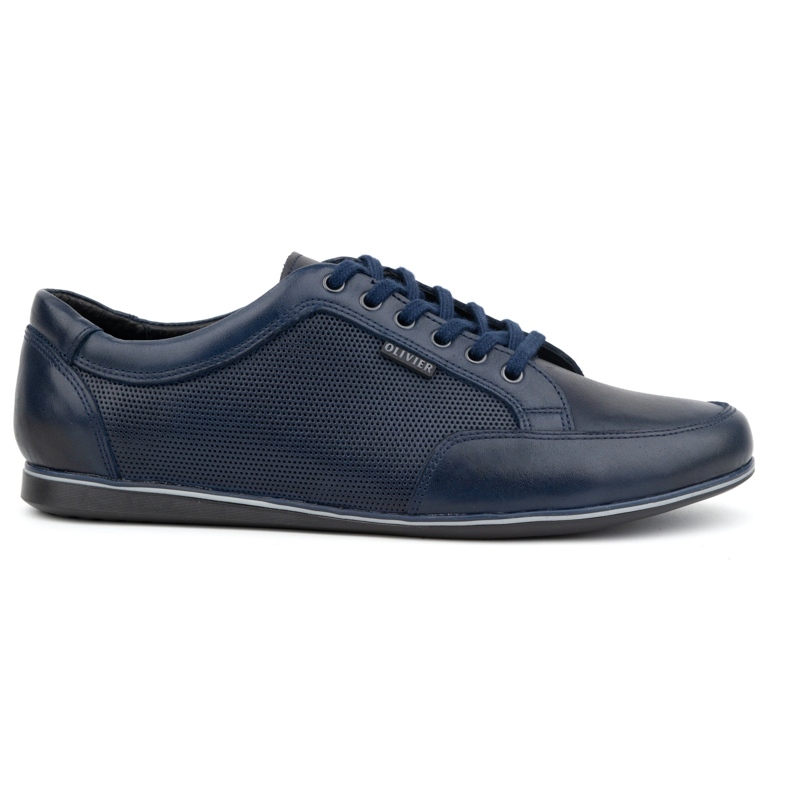 Olivier Zapatos casual hombre piel 410KNT, azul marino