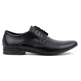 Olivier Zapatos formales hombre piel 277 negro con burdeos