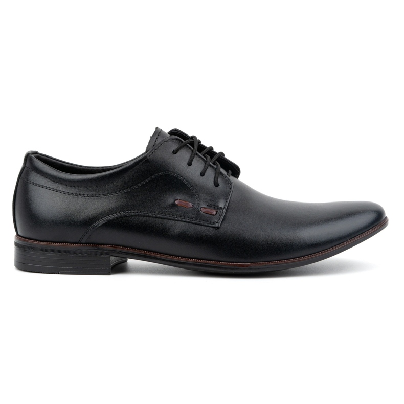 Olivier Zapatos formales hombre piel 277 negro con burdeos