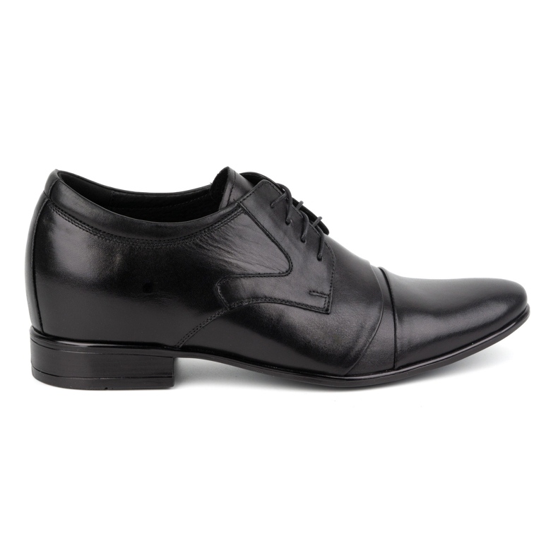 Olivier Zapatos formales elegantes de piel para hombre P12, negro