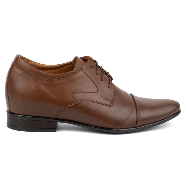 Olivier Zapatos formales elegantes de piel para hombre, P12, marrón