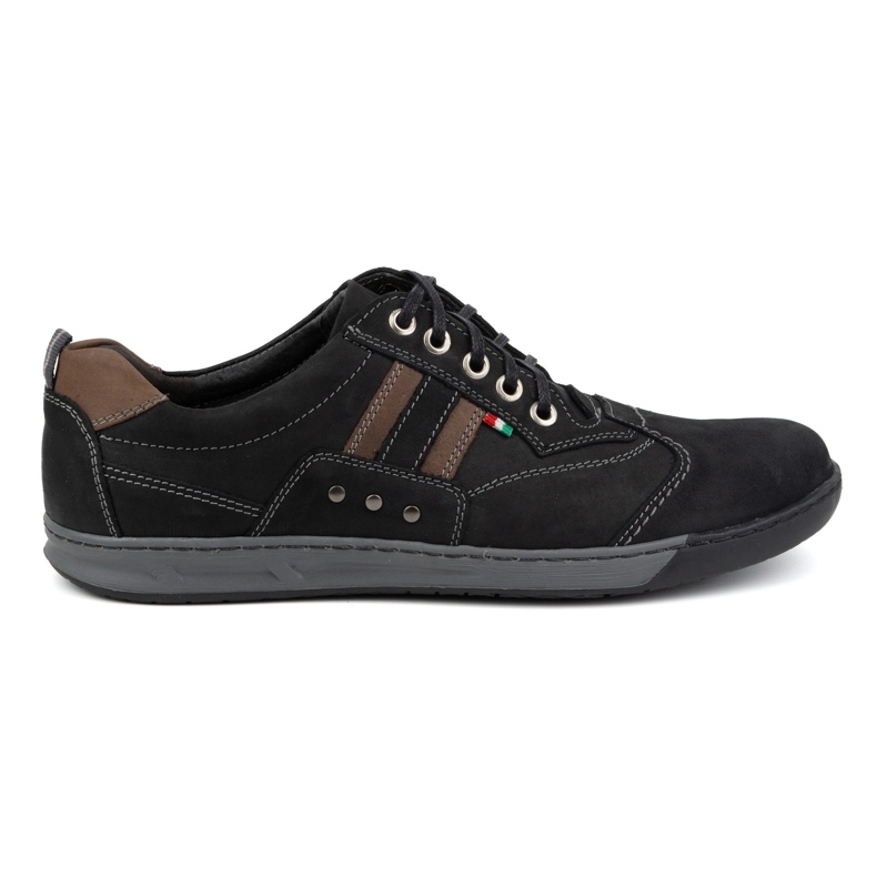 Kampol Kam 28KAM Zapatos casual hombre piel cordones negro