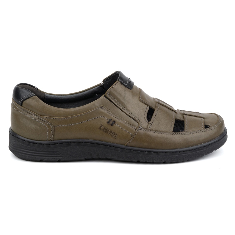 Kampol Zapatos casual hombre piel 86KAM verde