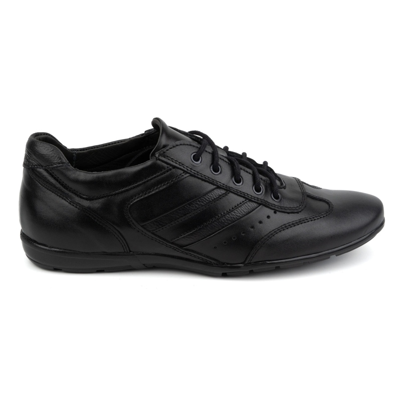 Olivier Zapatos de piel para hombre, negro, modelo sport 7004DT, negro