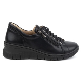 Olivier Zapatos de mujer de piel con suela gruesa 1236, negro Olivier Zapatos de mujer de piel con suela gruesa 1236, negro