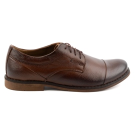 Olivier Zapatos cortos hombre piel con cordones 7155DT marrón