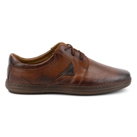 Olivier Zapatos cortos hombre piel con cordones 7061DT marrón