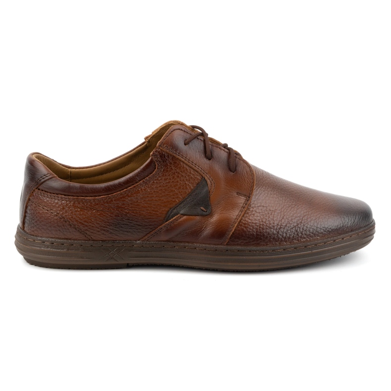 Olivier Zapatos cortos hombre piel con cordones 7061DT marrón